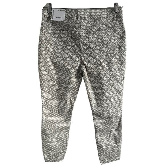 NWT D. Jeans 14 High Waisted Hexagon Patterned Ankle Pants - Picture 5 of 9